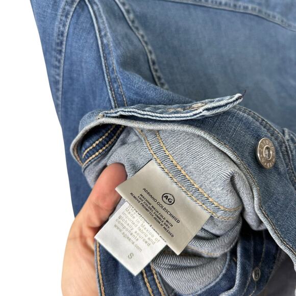 AG Adriano Goldschmied Robyn Fitted Stretch Denim Jacket Button Down Blue Small - Picture 9 of 11